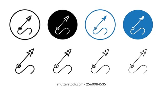 Harpoon icon Symbol mark in filled style