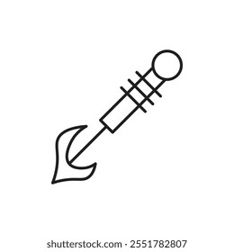 Harpoon icon Thin isolated logo
