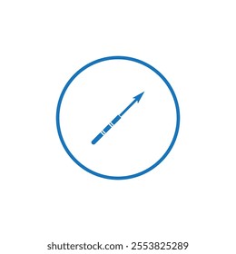 Harpoon icon Thin line flat illustration