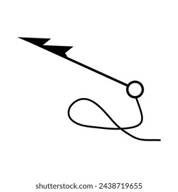 Icono de arpón vector plano ilustración de estilo de moda sobre fondo blanco..eps