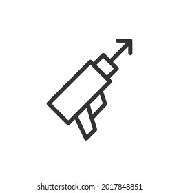 Harpoon line icon in trendy style. Stroke vector pictogram isolated on a white background. Harpoon premium outline icons.