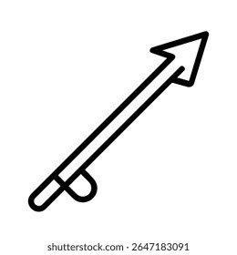 Vector de icono de línea de arpón sobre fondo blanco 
Icono de la pistola de Vector sobre fondo blanco