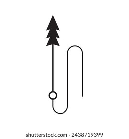Harpune für Unterwasser-Ikone einfache flache Illustration auf weißem Hintergrund..eps