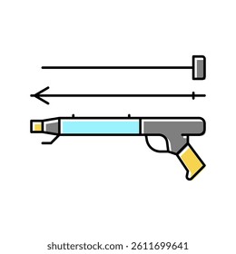 harpoon weapon color icon vector. harpoon weapon sign. isolated symbol illustration