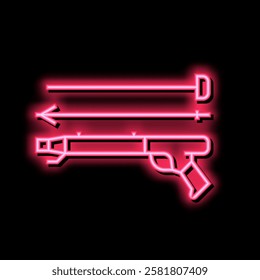harpoon weapon neon light sign vector. harpoon weapon sign. isolated symbol illustration