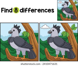 Harpy Eagle Animal Find The Differences 