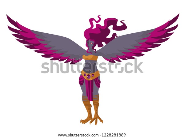 Harpy Mythology Woman Stock Vector (Royalty Free) 1228281889 | Shutterstock