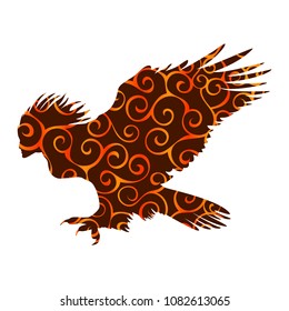 Harpy pattern silhouette ancient mythology fantasy