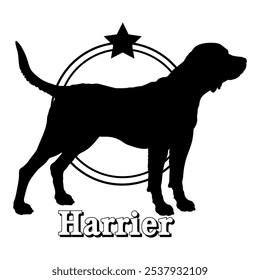 Harrier dog silhouette,  dog, dog breeds, logo, vector, silhouette, logo design, animal, illustration, icon, sign, design, black,  symbol, pet