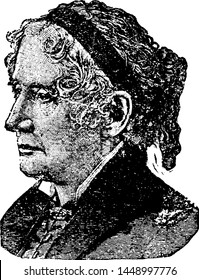 Harriet Beecher Stowe, Vintage Illustration