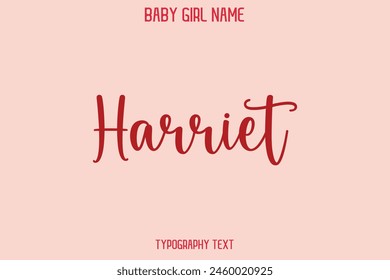 Harriet Nombre Femenino - en Letras Elegantes Texto de Tipografía Cursiva