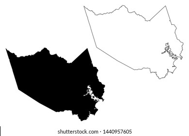 Harris County, Texas (Counties in Texas, United States of America,USA, U.S., US) map vector illustration, scribble sketch Harris map