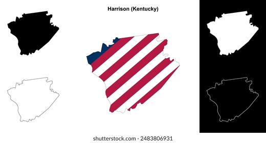 Harrison County (Kentucky) outline map set