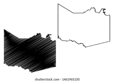 Harrison County, Texas (Counties in Texas, United States of America,USA, U.S., US) map vector illustration, scribble sketch Harrison map