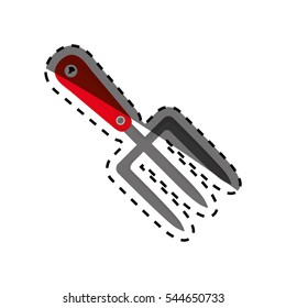 Harrow gardening tool icon vector illustration graphic design