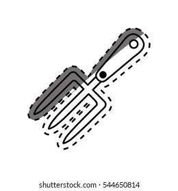 Harrow gardening tool icon vector illustration graphic design