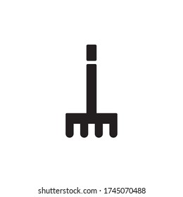 harrow icon glyph vector. isolated on white background