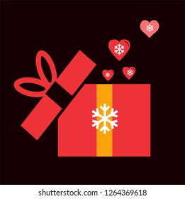 harru heart snow vector icon
