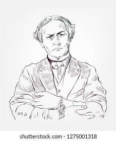 Harry Houdini Vector Sketch Portrait Famous