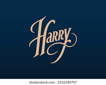 Harry naam handtekening logo vector ontwerp