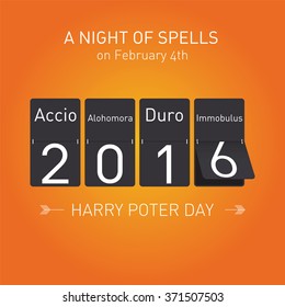Harry Potter day. Background for Harry Potter Book Night: A Night of Spells on February 4th 2016