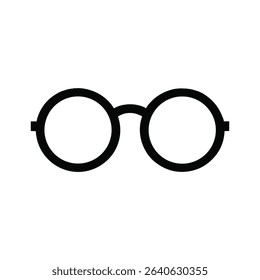 Harry Potter Glasses and Lightning Bolt Silhouette – Icon Vector on White Background
