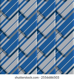 Harry Potter magical student Ravenclaw college blue grey striped school ties vector square seamless pattern or texture.