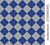 Harry Potter ravenclaw blue and gray diagonal squares with crossed dashed lines. Magical school student college vector seamless pattern or texture.