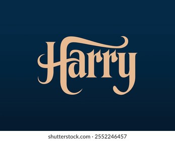 Harry Signature Logo VectorDesign, Handwritten Harry Logo Design