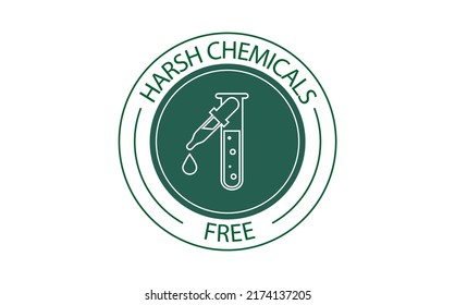 ilustración vectorial de logotipo libre de sustancias químicas severas 