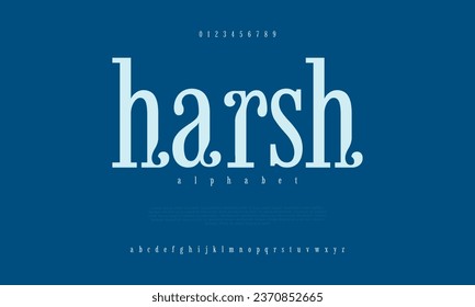 Harsh creative modern urban alphabet font. Digital abstract moslem, futuristic, fashion, sport, minimal technology typography. Simple numeric vector illustration