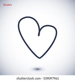 hart icon, vector best flat icon, EPS