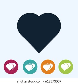 hart icon, vector best flat icon, EPS