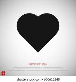 hart icon, vector best flat icon, EPS
