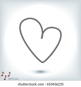 hart icon, vector best flat icon, EPS