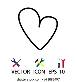 hart icon, vector best flat icon, EPS