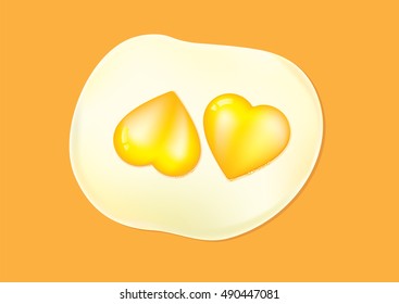 Hart make fried eggs as the illustration.