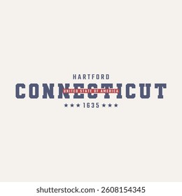 Hartford Connecticut Vector T Shirt Design