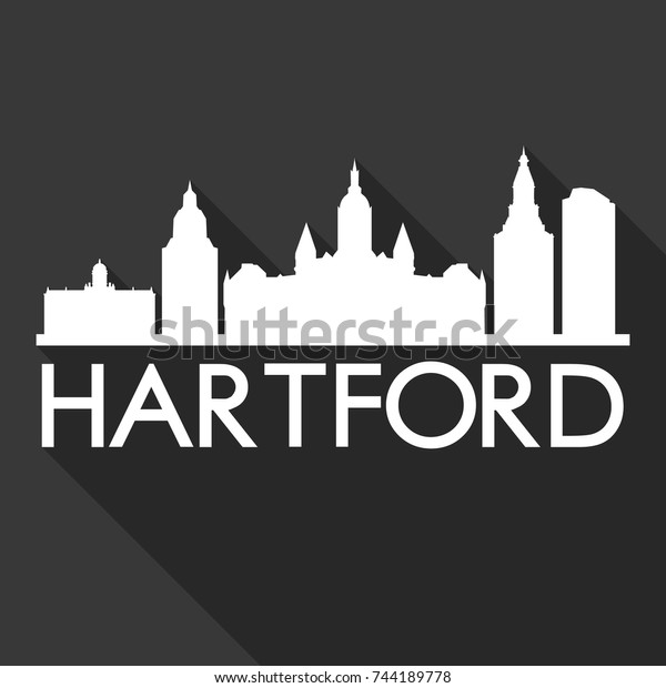 Hartford Flat Icon Skyline Silhouette Design Stock Vector (Royalty Free ...