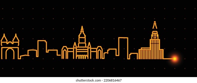 Hartford Light Streak Skyline Profile