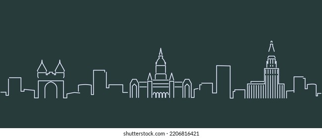 Hartford Single Line Skyline Profile