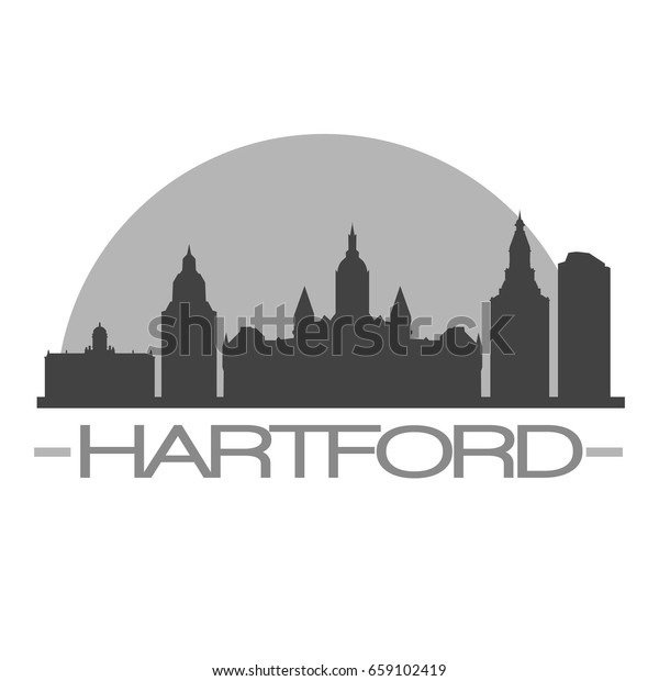 Hartford Skyline Silhouette Skyline Stamp Vector Stock Vector (Royalty ...