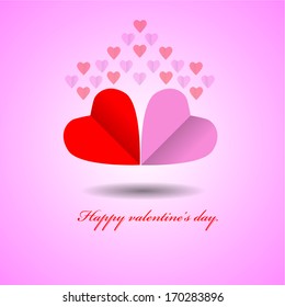 Harts of valentine's day.