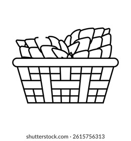 harvest artichoke line icon vector. harvest artichoke sign. isolated contour symbol black illustration