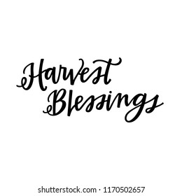 Harvest Blessings hand lettering