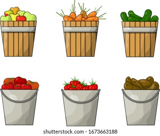 Harvest in buckets and barrels