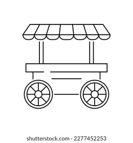 Harvest cart icon design. Shopping Cart sign. isolated on white background. vector illustration