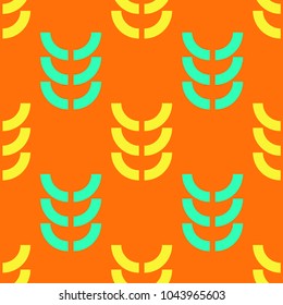 Harvest crop seamless pattern. Strict line geometric pattern for your design.