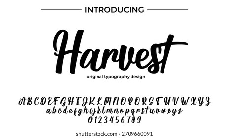 Harvest - Elegant Script Font for Smooth Handwritten Design and Creative Typography
