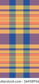 Harvest fabric textile check, covering vector seamless plaid. Art texture tartan background pattern in blue and red colors palette.